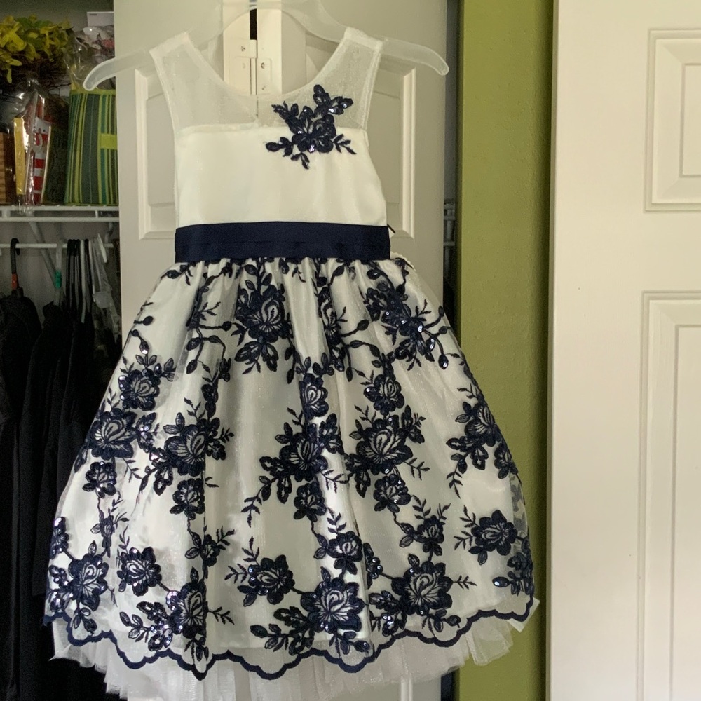 American Princess Navy and White Floral Dress